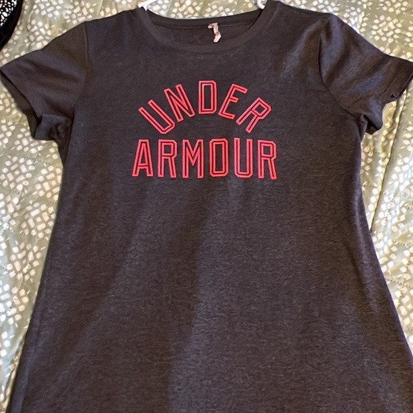 Under Armour Tops - Under Armour Tee with Vibrant Pink Lettering